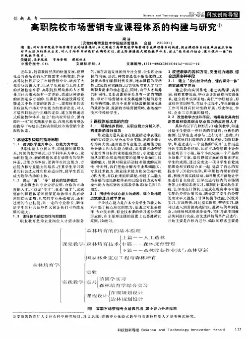 高职院校市场营销专业课程体系的构建与研究