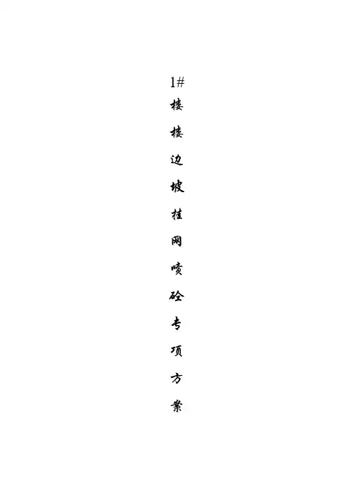 边坡专项施工方案【挂网喷浆法】