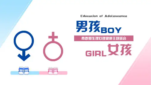男孩女孩青春期生理心理健康主题班会PPT课件