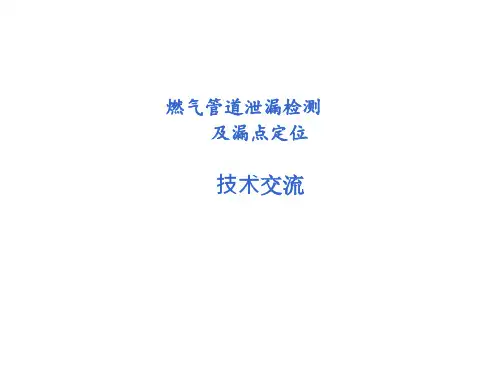 燃气管道泄漏检测中的漏点定位