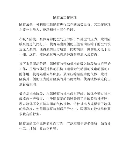 隔膜泵工作原理