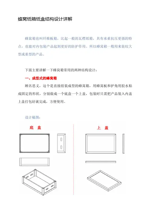 蜂窝纸箱纸盒结构设计详解