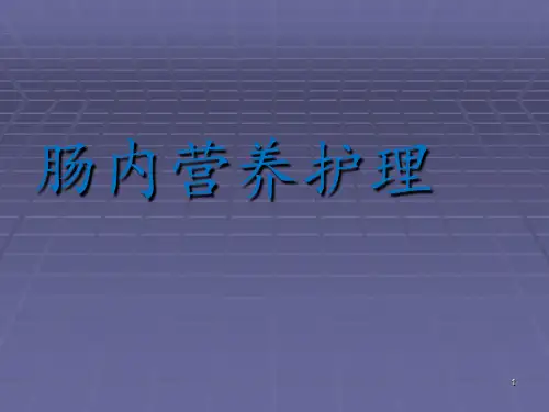 肠内营养护理ppt课件