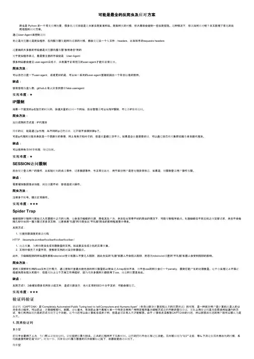 可能是最全的反爬虫及应对方案