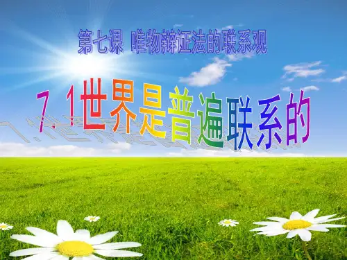人教版高中政治 世界是普遍联系的 (共21张PPT)教育课件