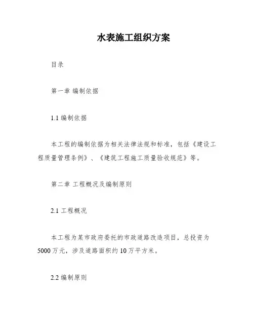 水表施工组织方案
