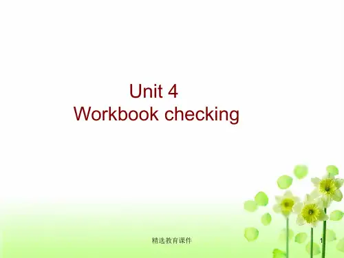 牛津译林版高中英语模块9 Unit 4 Workbook 课件