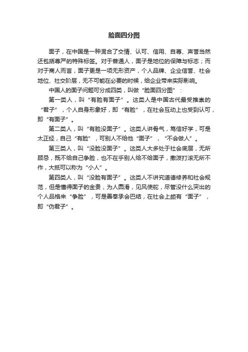 脸面四分图