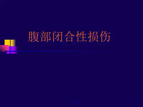 腹部闭合性损伤【外科】  ppt课件