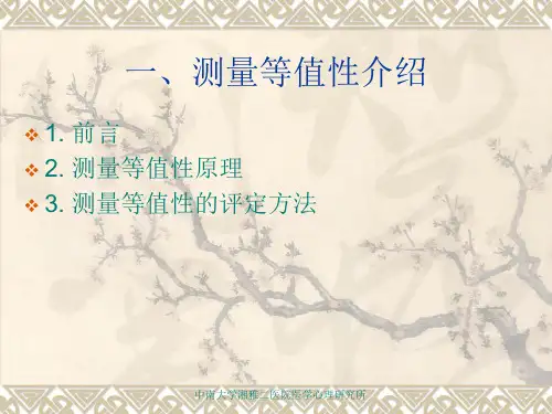 测量等值性及其应用ppt课件