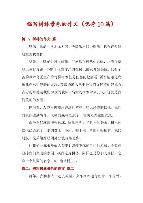 描写树林景色的作文(优秀10篇)