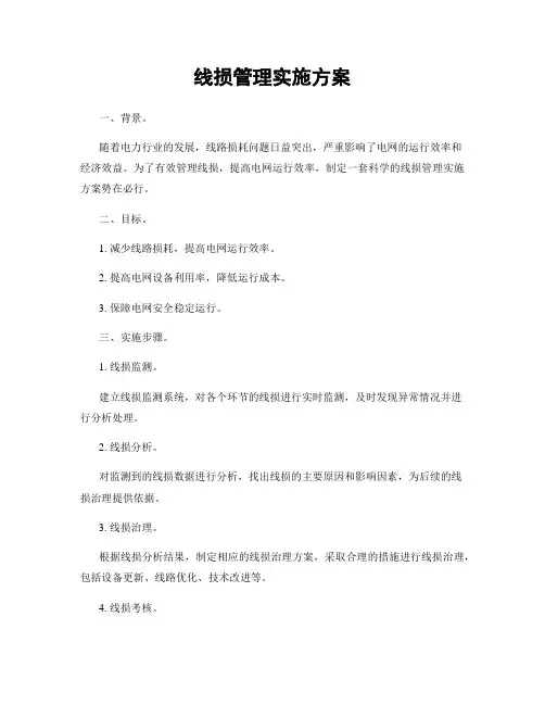 线损管理实施方案