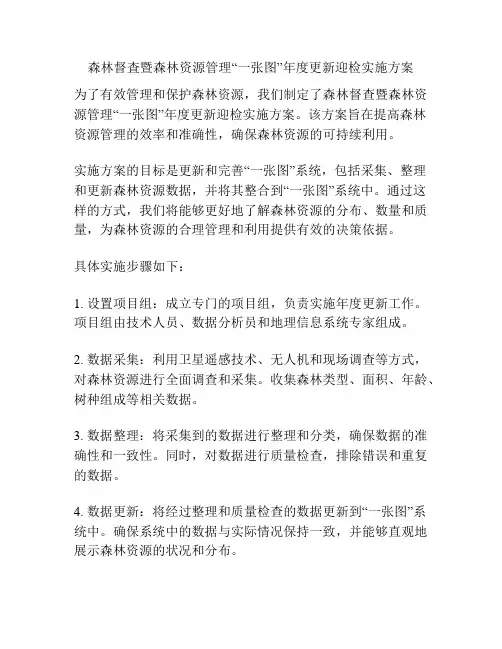 森林督査暨森林资源管理“一张图”年度更新迎检实施方案