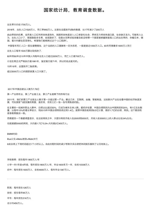 国家统计局，教育调查数据。