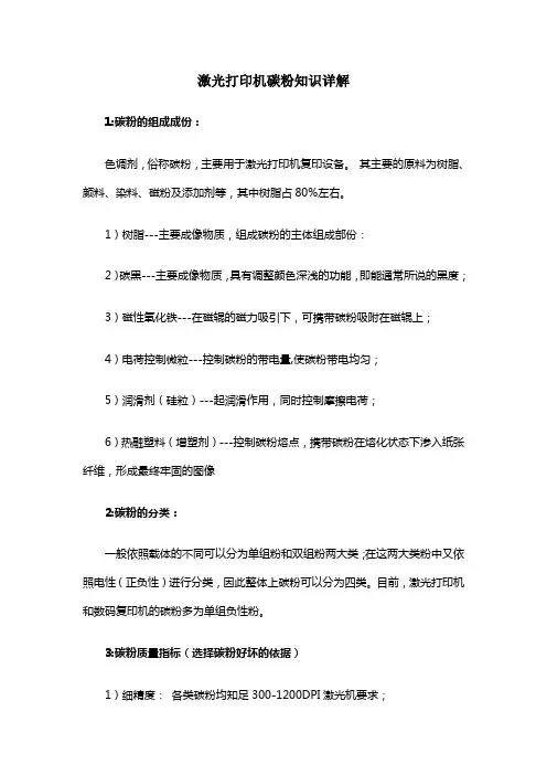 激光打印机碳粉知识详解