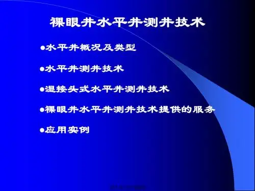 哈里伯顿水平井测井技术
