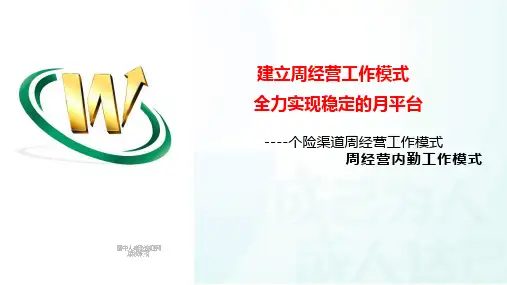 保险公司个险渠道周经营工作模式之周经营内勤工作模式介绍(13页)