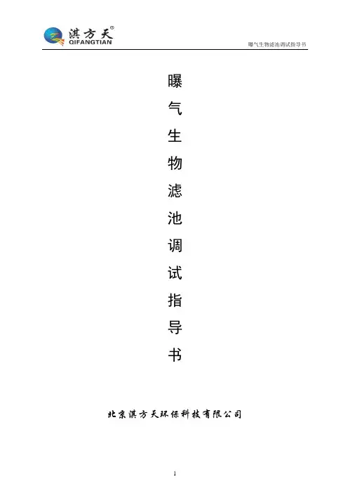 曝气生物滤池安装调试指导书