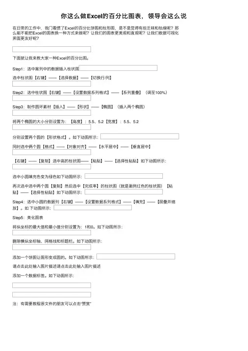 你这么做Excel的百分比图表，领导会这么说