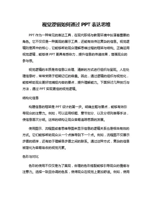 视觉逻辑如何通过PPT表达思维