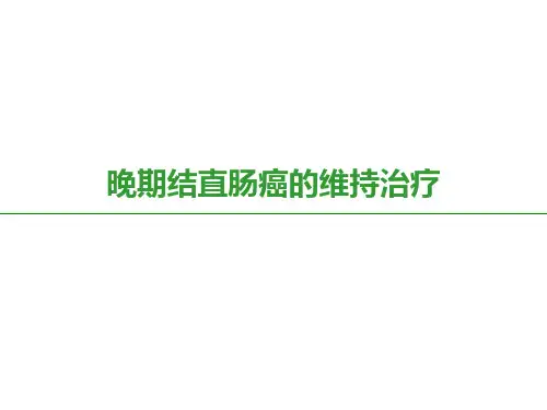晚期结直肠癌的维持治疗 ppt课件
