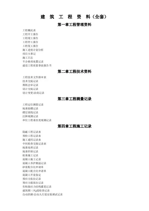 建筑-工程资料(全-套)