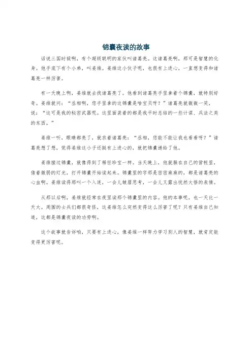 锦囊夜读的故事