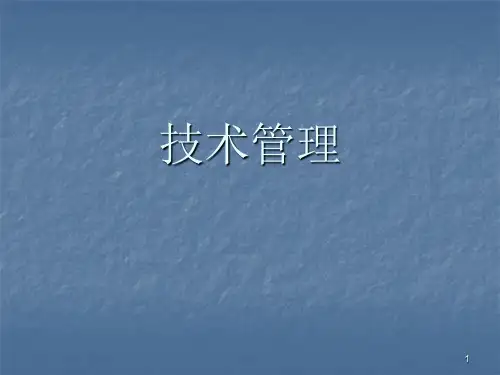 技术管理讲稿ppt课件