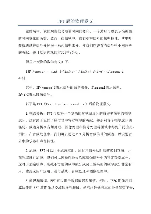 FFT后的物理意义