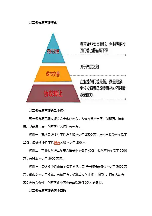 新三板分层制度是什么