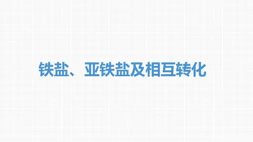 铁盐、亚铁盐及相互转化-高考化学复习