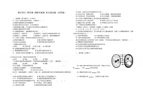 人教版八年级生物 上册 第五单元 第四章 细菌和真菌 单元测试(含答案)