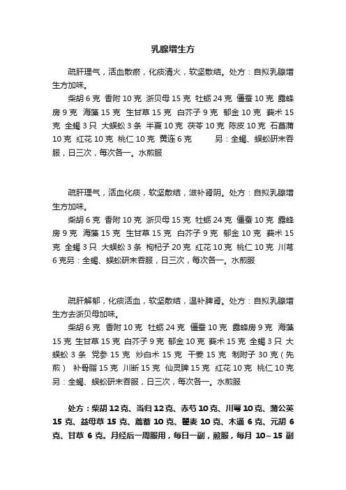 乳腺增生方