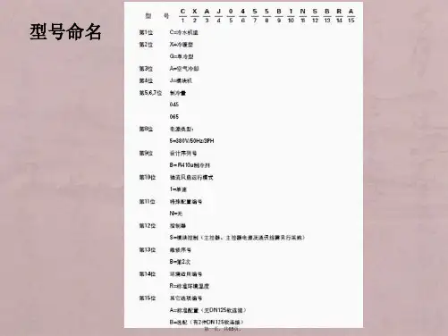 CXAJ(L)  Y型风冷模块机组安装调试维修介绍