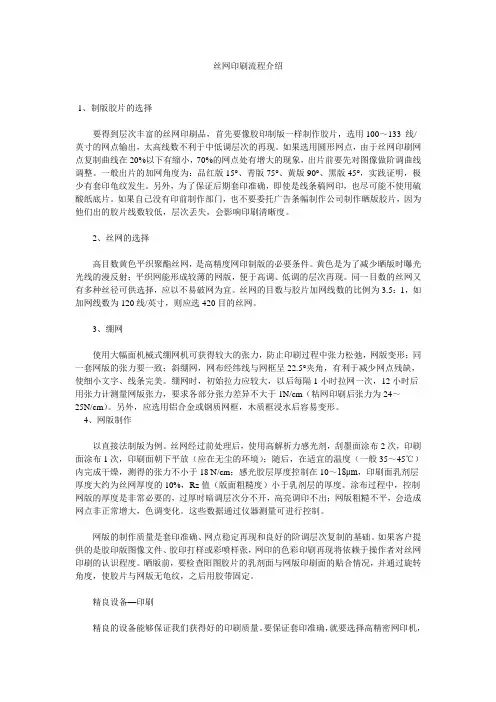 丝网印刷流程介绍