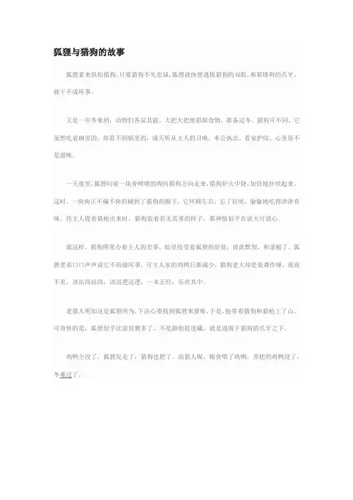 狐狸与猎狗的故事