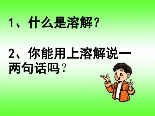 《水能溶解一些物质》PPT课件 )27页PPT