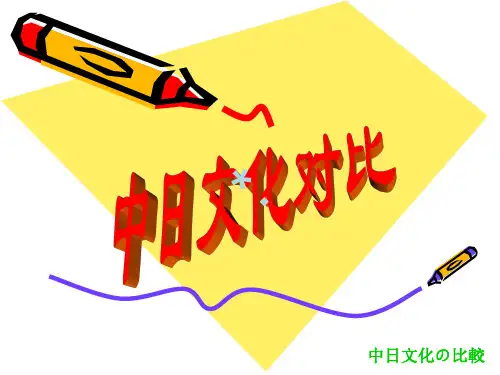 中日文化对比PPT课件