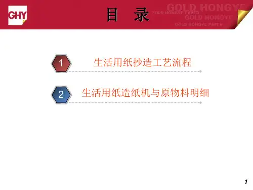 生活用纸抄纸工艺流程介绍29页PPT