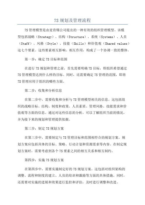 7S规划及管理流程