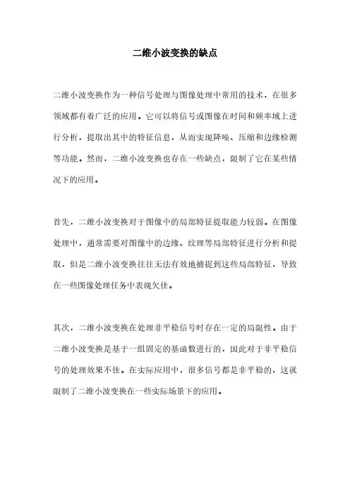 二维小波变换的缺点