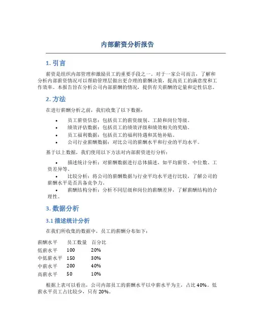 内部薪资分析报告
