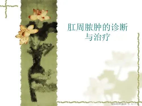 肛周脓肿的诊断与治疗