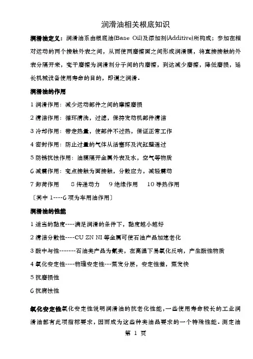 润滑油行业必学的基础知识大全