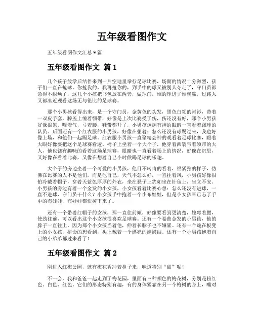 五年级看图作文