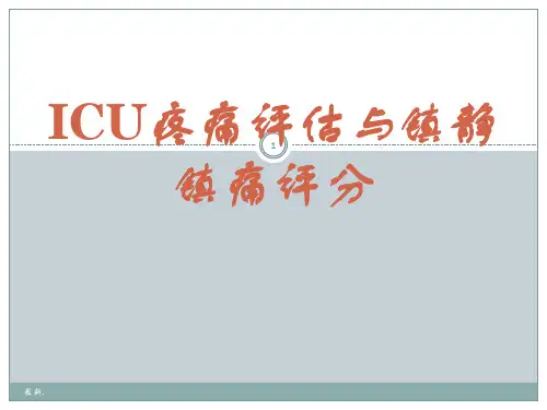 学习版镇静镇痛评分.pptx