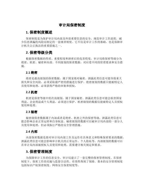 审计局保密制度