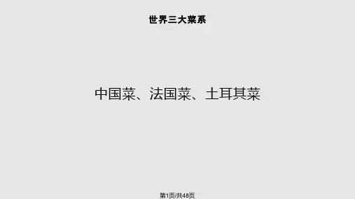 中国菜简介概述PPT课件
