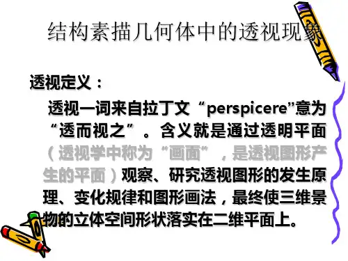 素描几何体透视课件