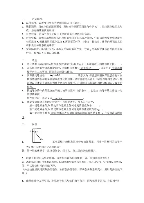 上海海事大学传热学试卷1答案